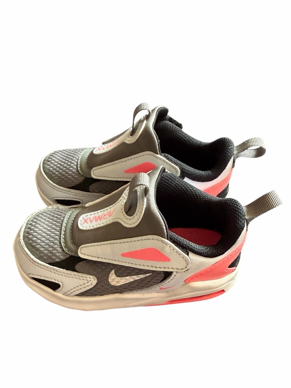 Nike Kids Gray, White & Pink Slip-On Athletic Sneakers. Size 7C.